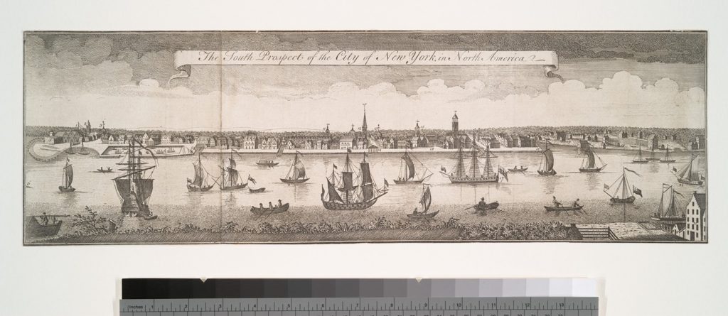 Print of the New York City from the south