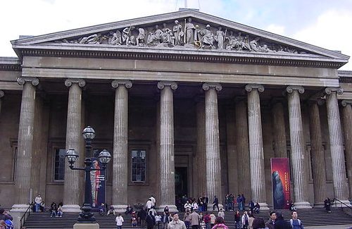 Front entrance of the British Museum